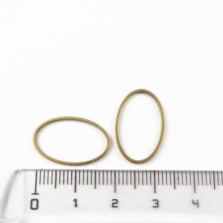 25x Anneau fermé ovale (13mm x 20mm)