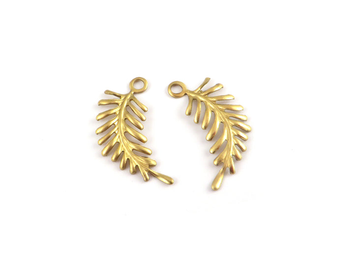 2x Breloque feuille (28mm x 14mm) CH-119