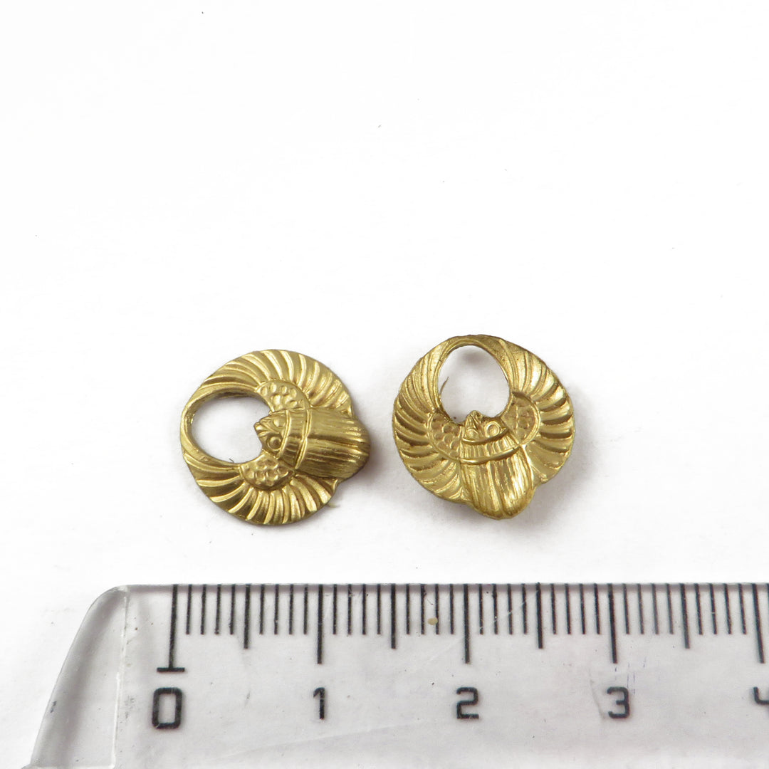 2x Breloque scarabée égyptien (14mm x 13mm) CH-122