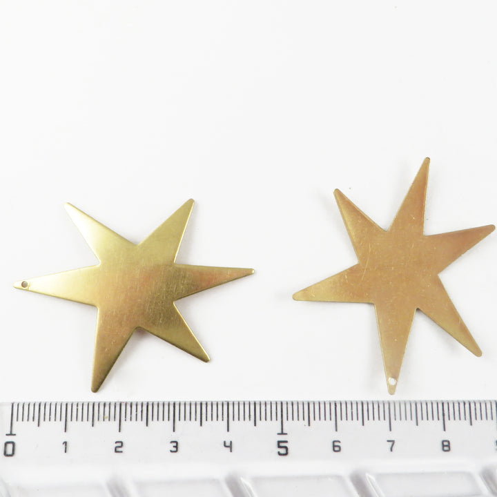 2x Breloque étoile (46mm x 38mm) CH-125