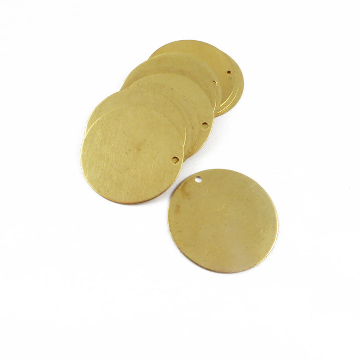 4x Breloque disque (25.5mm) D-25.5/1H