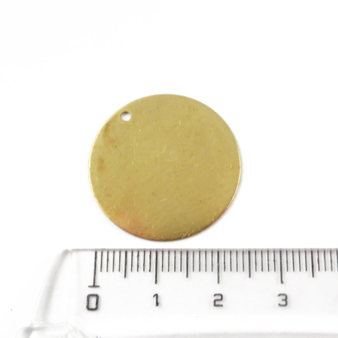 4x Breloque disque (25.5mm) D-25.5/1H