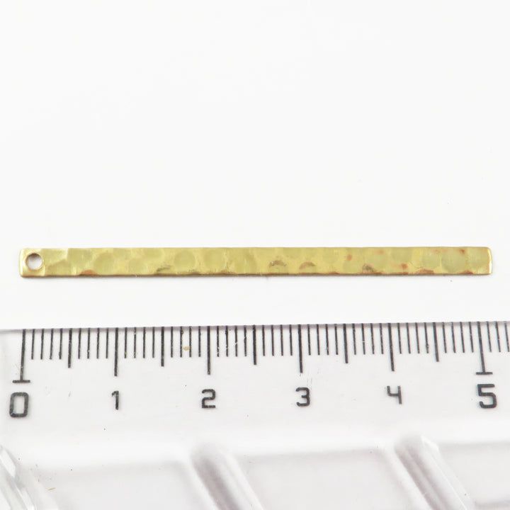 6x Breloque barre martelée (53mm x 3mm) PP-305H