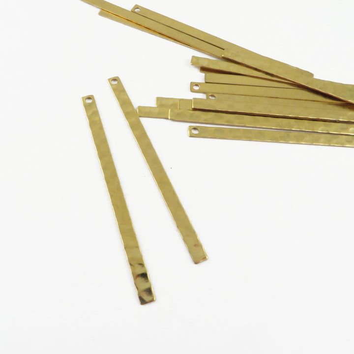 6x Breloque barre martelée (53mm x 3mm) PP-305H