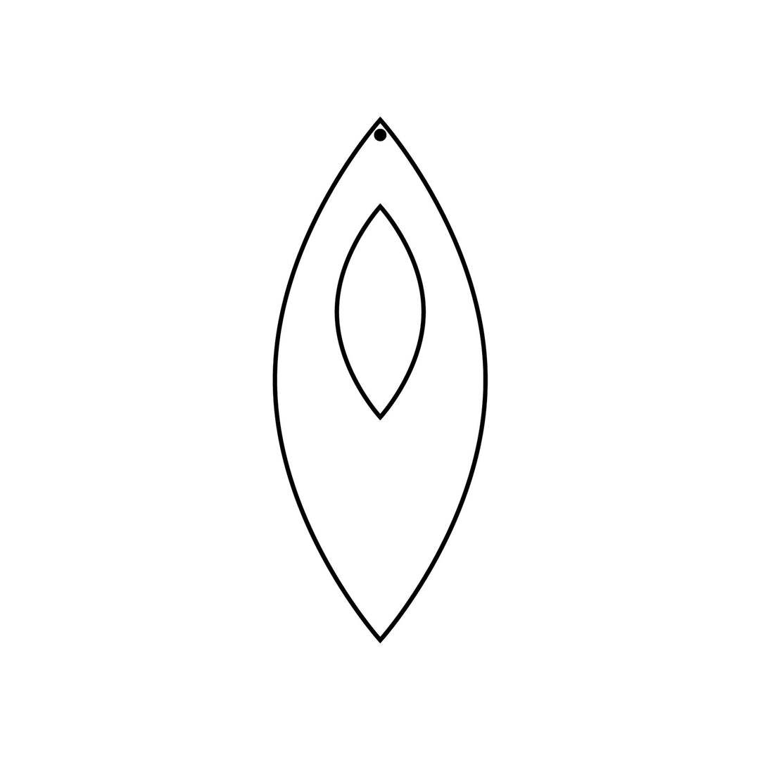 2x Breloque navette ajourée 1 trou (42mm x 17mm) PP-392