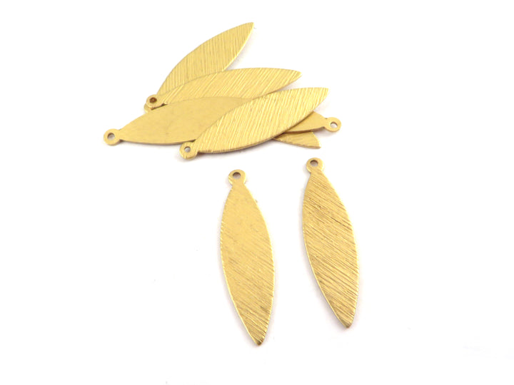 4x Breloque navette texturée (8mm x 29mm) PP-394