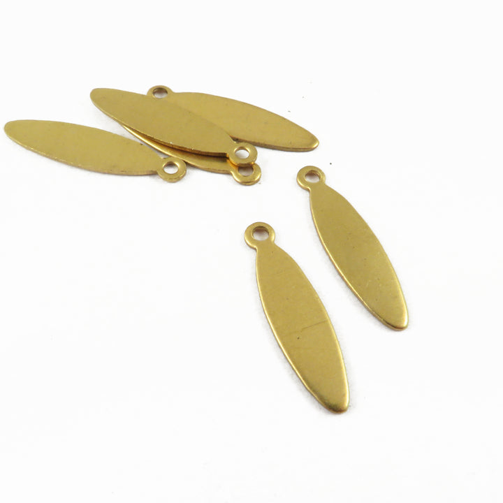 12x Breloque étiquette ovale (19mm x 5mm) PP-395