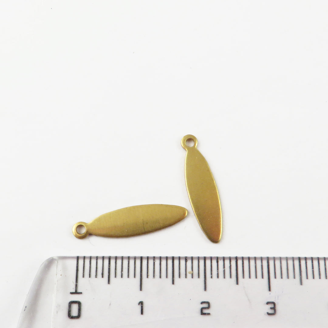 12x Breloque étiquette ovale (19mm x 5mm) PP-395