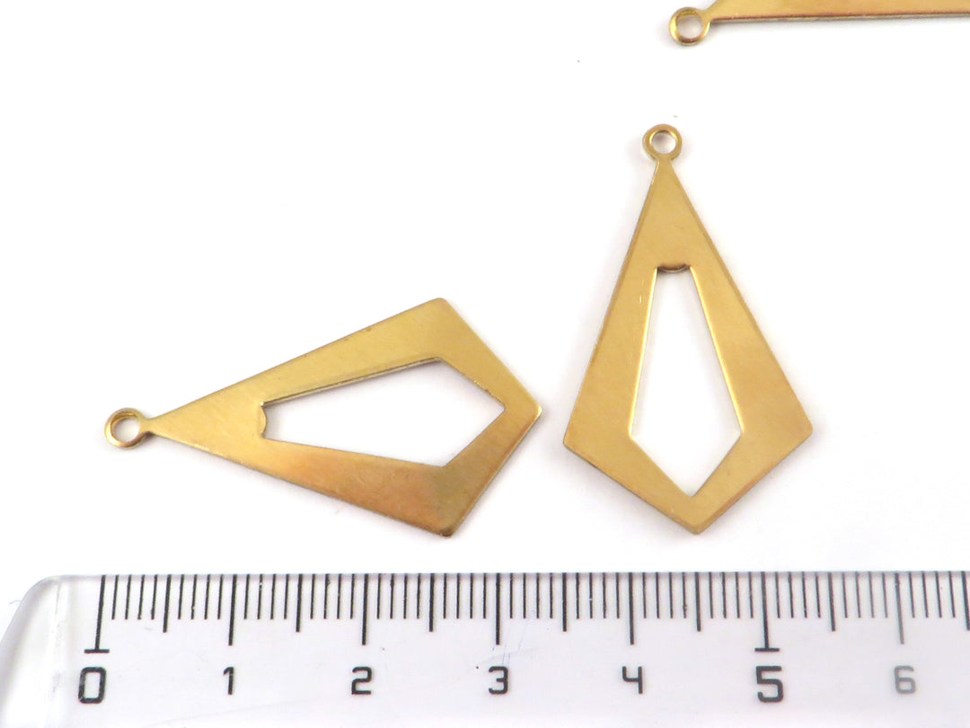 2x Breloque losange ajouré (34mm x 19mm) PP-416