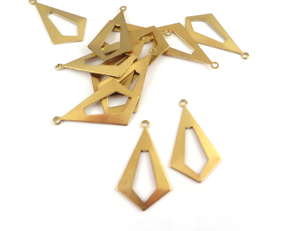 2x Breloque losange ajouré (34mm x 19mm) PP-416