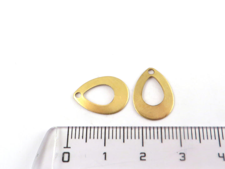 4x Breloque goutte ajourée (11mm x 16mm) PP-419