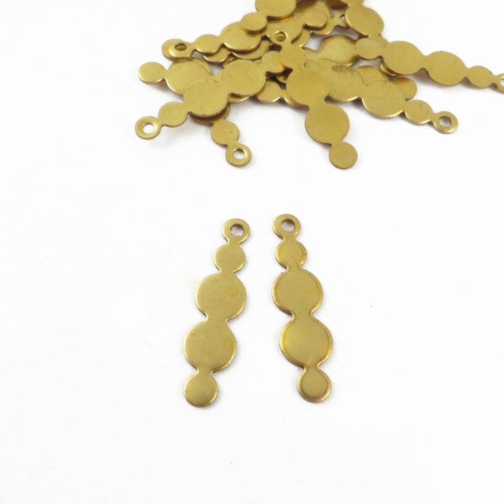 4x Breloque goutte 4 disques (6mm x 23mm) PP-424