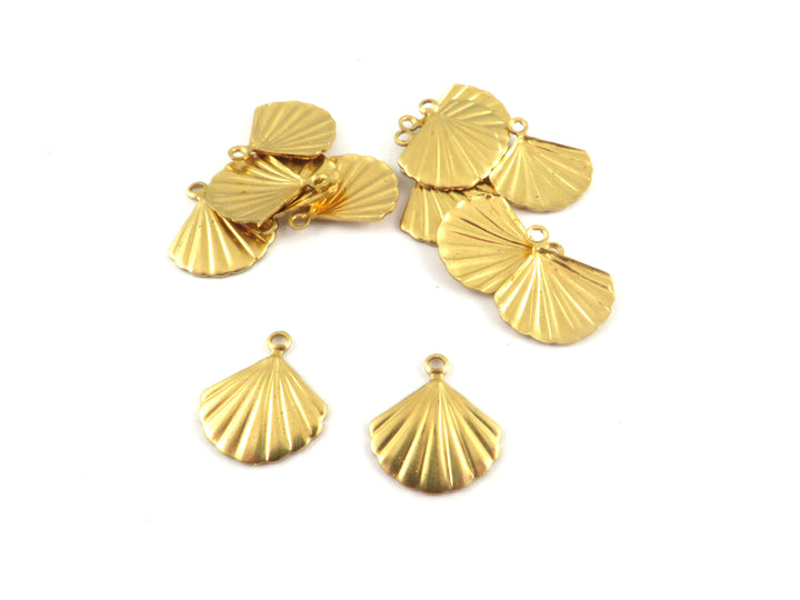 6x Breloque coquillage Art Déco (11mm x 12mm) PV-319