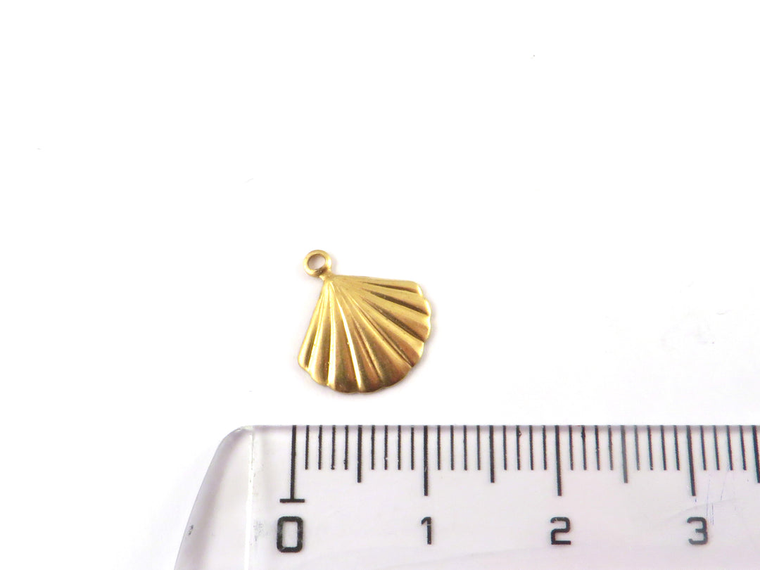 6x Breloque coquillage Art Déco (11mm x 12mm) PV-319