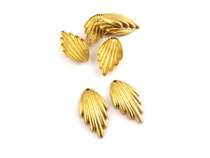 6x Breloque goutte plissée vintage (22mm x 12mm) PV-321
