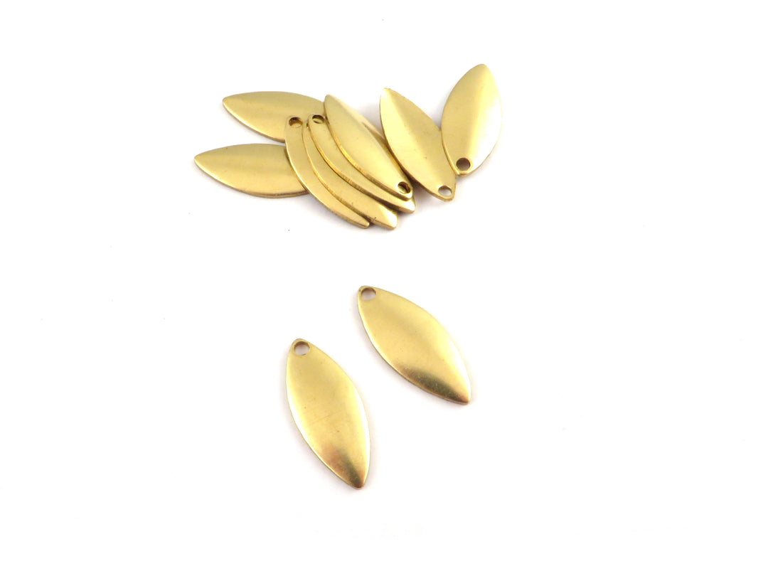 6x Breloque minuscule navette (7mm x 15mm) PV-323
