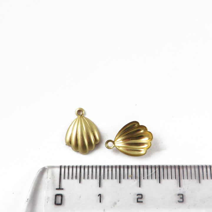 6x Breloque coquillage Art Déco (9mm x 12mm) PV-335