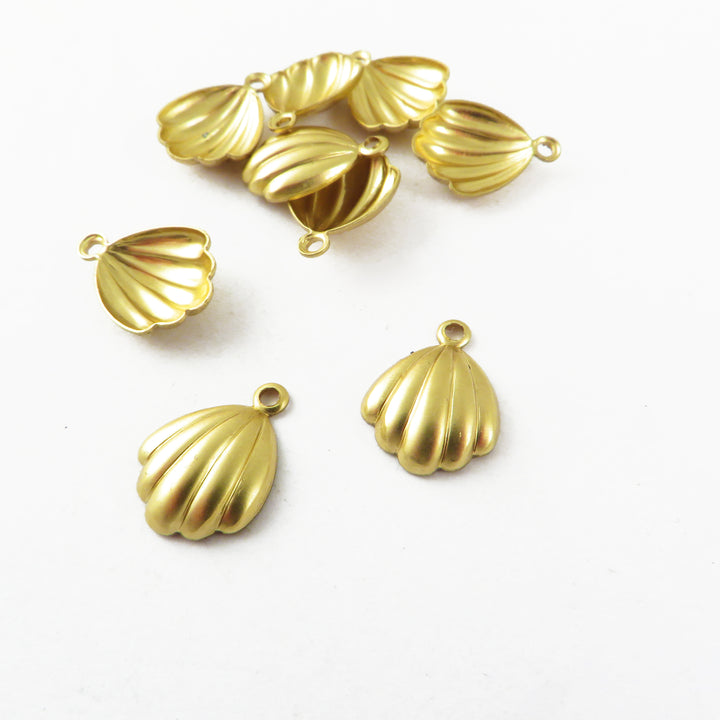 6x Breloque coquillage Art Déco (9mm x 12mm) PV-335