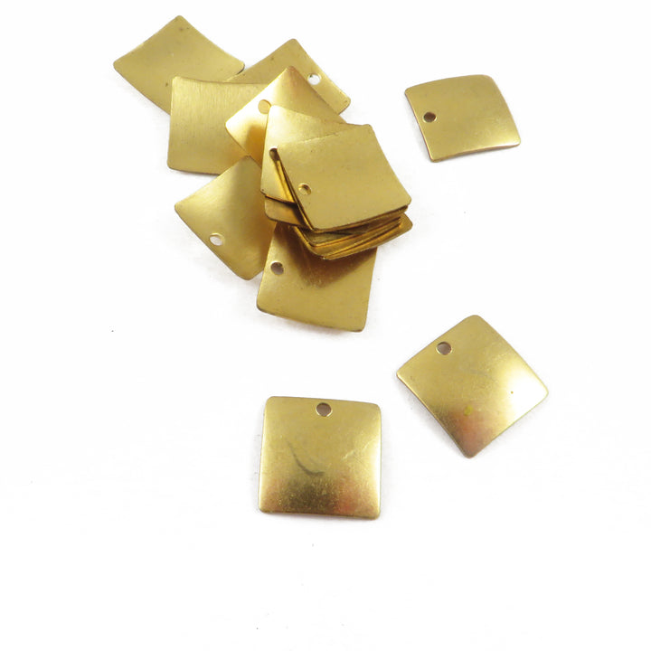 6x Breloque carré bombé (11mm x 11mm) PV-337