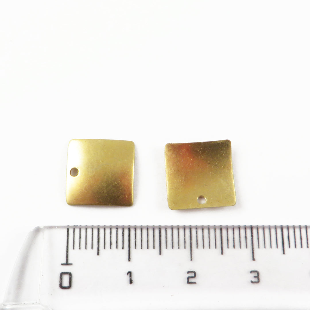 6x Breloque carré bombé (11mm x 11mm) PV-337