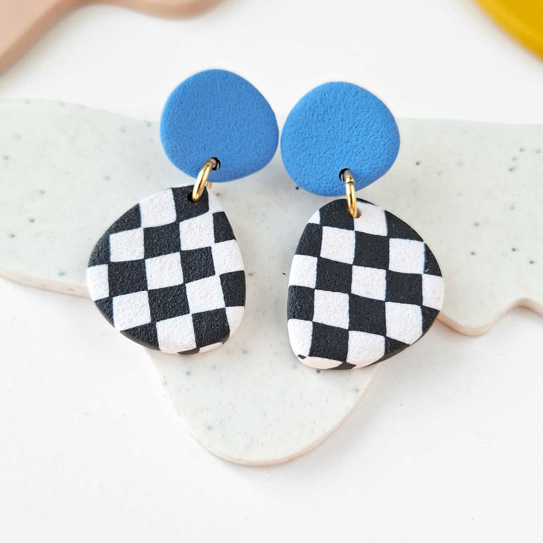Rosie - Damier et bleu