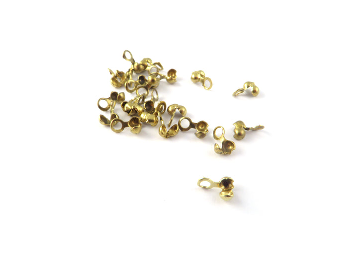 Chaîne boule et attache (2 tailles : 1.5mm et 1.2mm) - Laiton brut couleur dorée