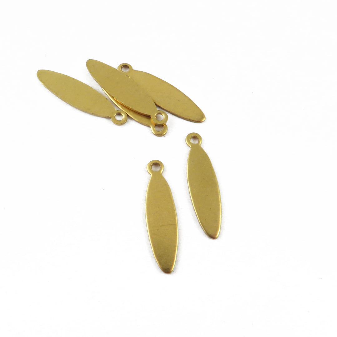 12x Breloque étiquette ovale (19mm x 5mm) PP-395