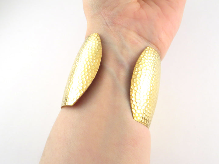 1x Bracelet manchette réglable martelé (51mm x 159mm) BM-006