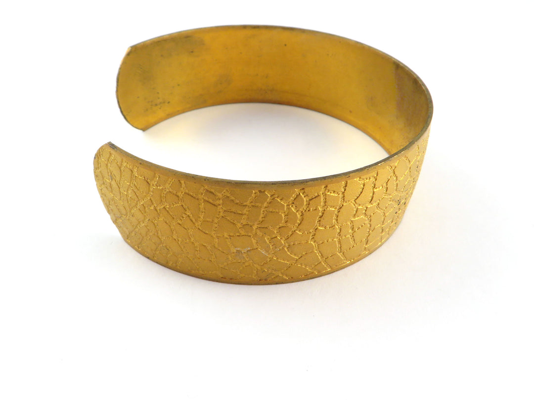 1x Bracelet jonc plat texture craquelé réglable (20mm x 164mm) BM-020
