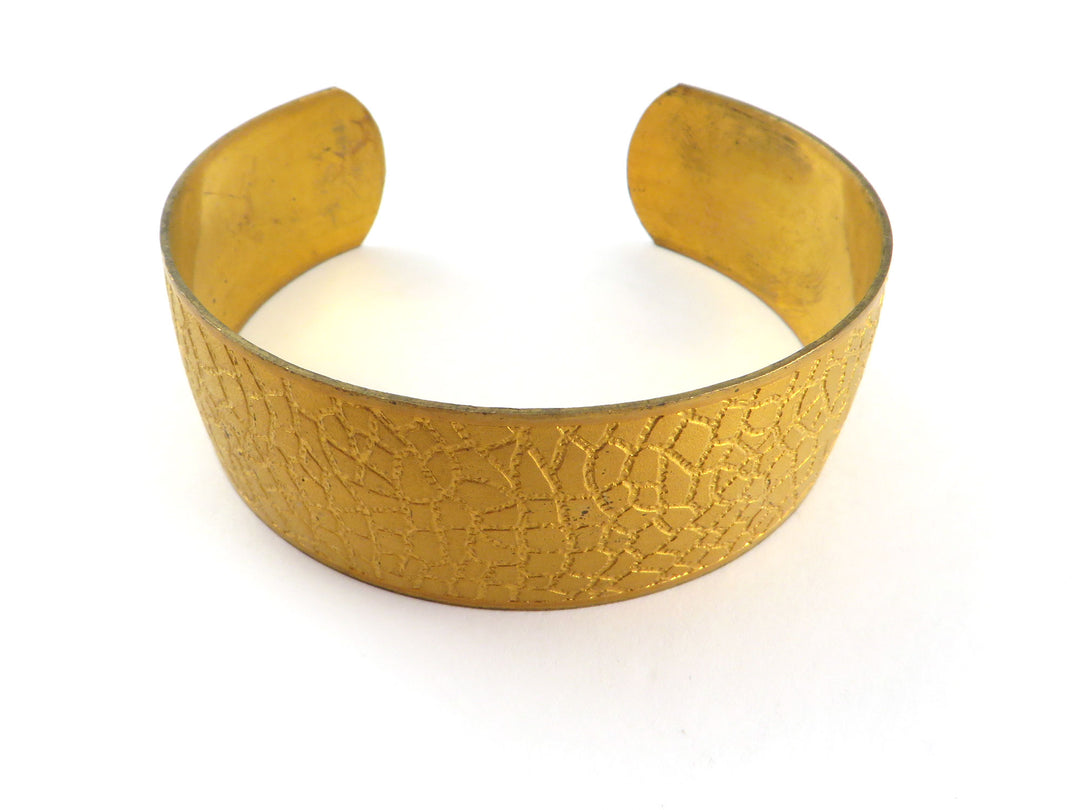 1x Bracelet jonc plat texture craquelé réglable (20mm x 164mm) BM-020