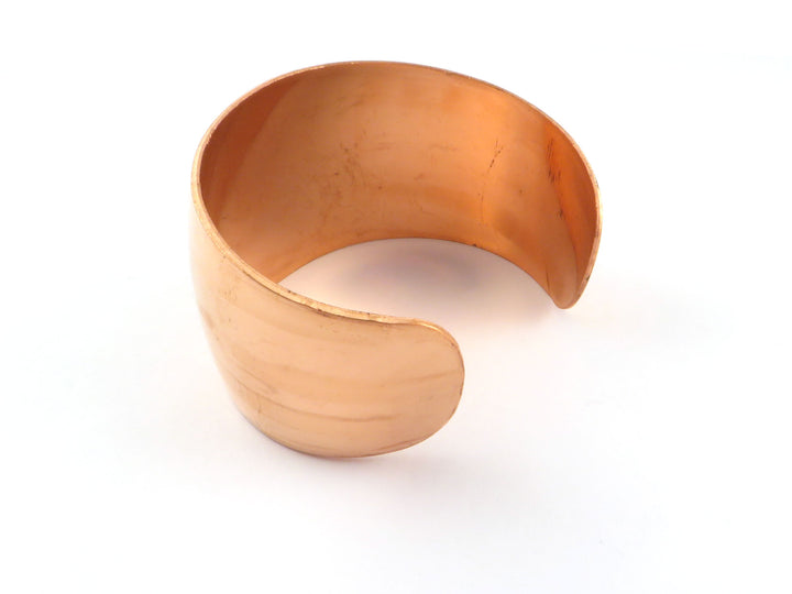 1x Bracelet manchette bombé réglable cuivre (36mm x 147mm) BM-022