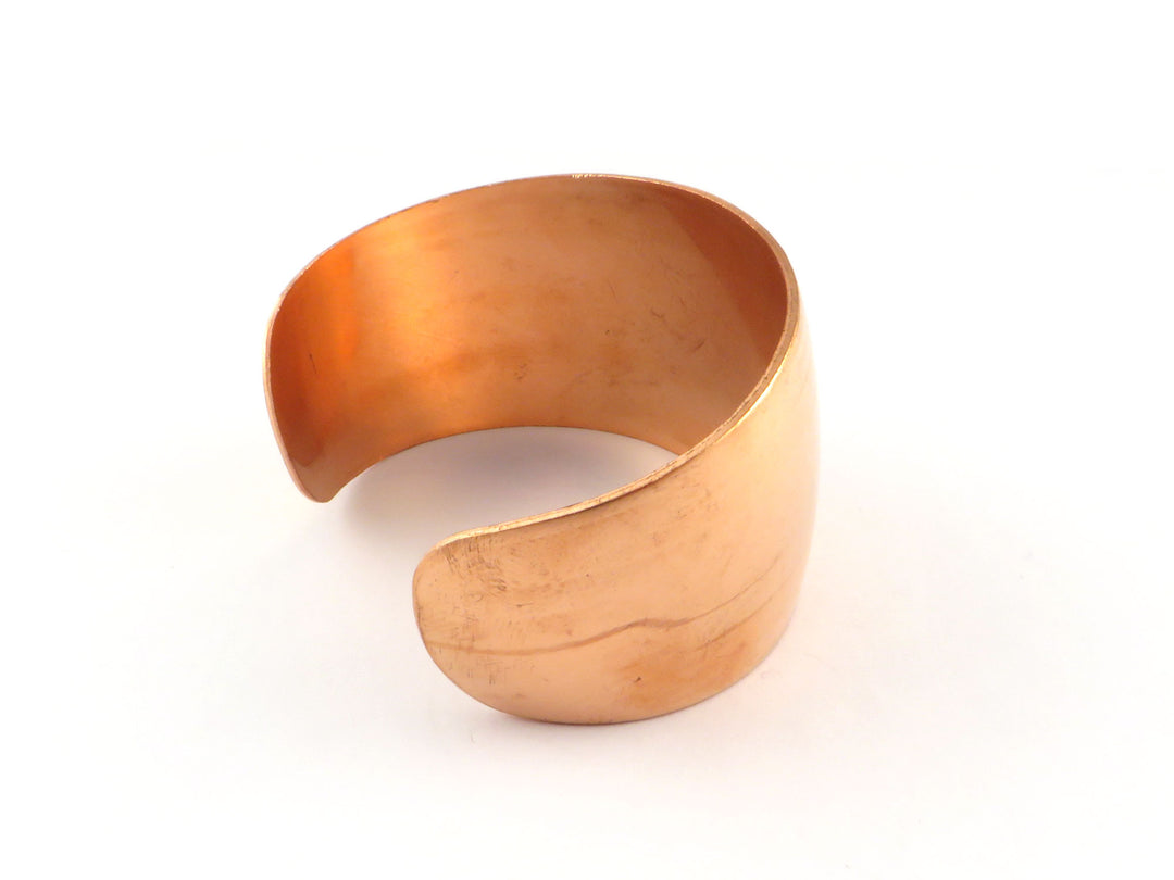1x Bracelet manchette bombé réglable cuivre (36mm x 147mm) BM-022