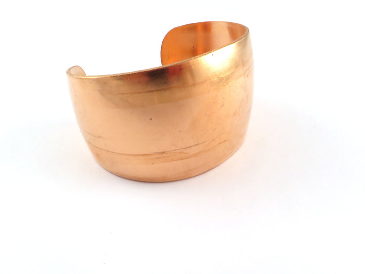 1x Bracelet manchette bombé réglable cuivre (36mm x 147mm) BM-022