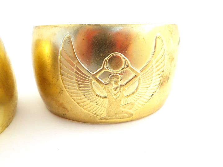 1x Bracelet manchette bombé réglable Scarabée ou Déesse Egyptienne Isis (36mm x 158mm) BM-023/BM-024