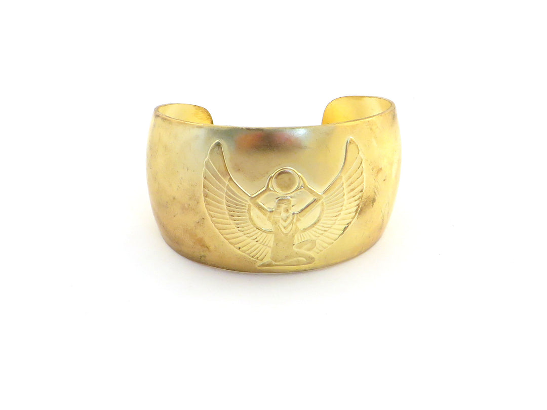 1x Bracelet manchette bombé réglable Scarabée ou Déesse Egyptienne Isis (36mm x 158mm) BM-023/BM-024