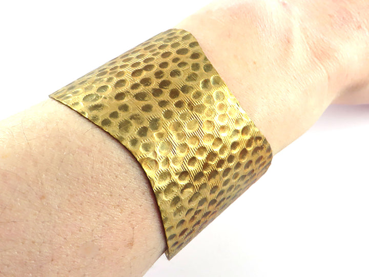 1x Bracelet manchette réglable martelé BM-018
