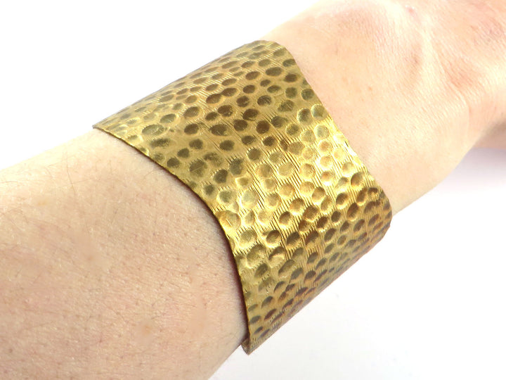 1x Bracelet manchette réglable martelé BM-018