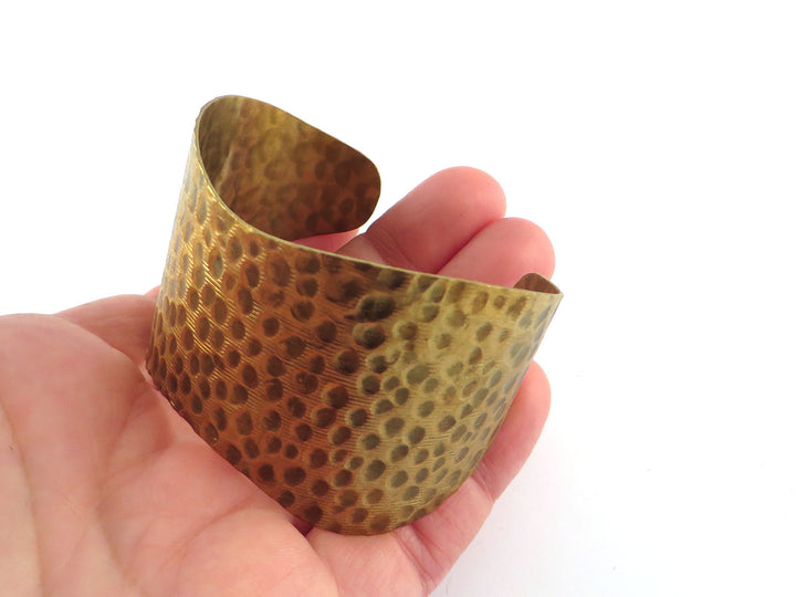 1x Bracelet manchette réglable martelé BM-018