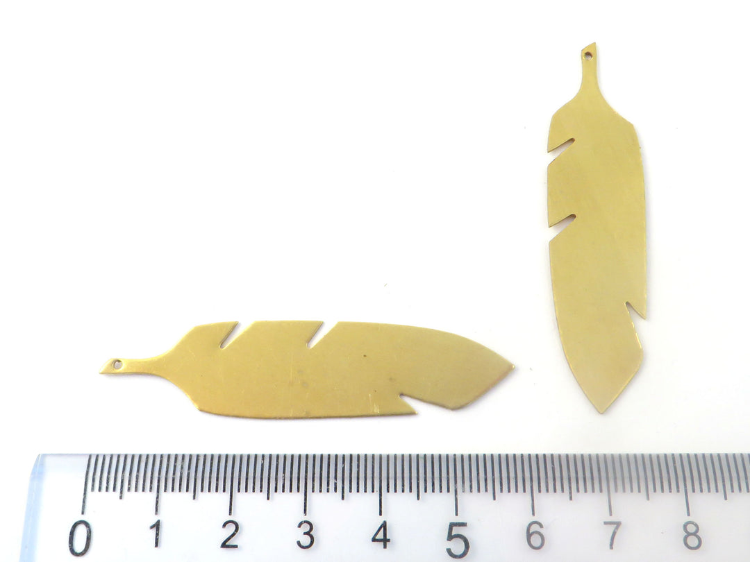 1x Breloque plume (14mm x 59mm) CH-105