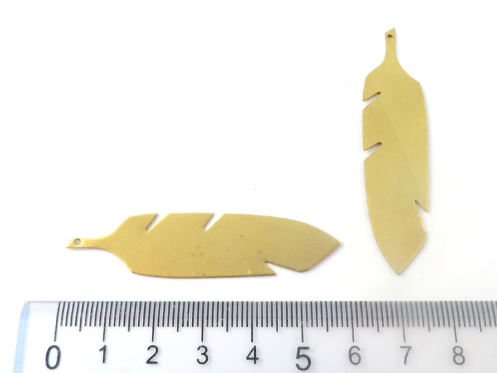 1x Breloque plume (14mm x 59mm) CH-105