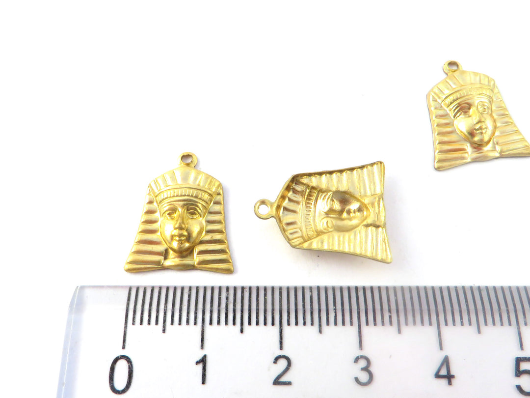 2x Breloque tête de pharaon égyptien (17mm x 15mm) CH-106