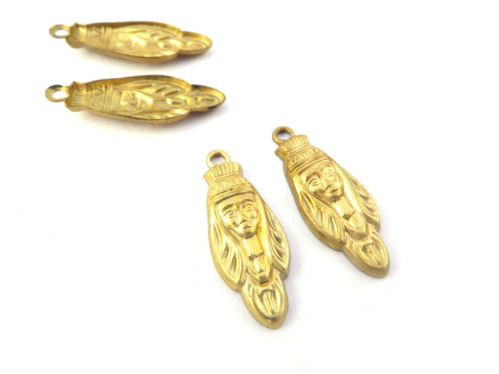 2x Breloque tête égyptienne (8mm x 21mm) CH-108