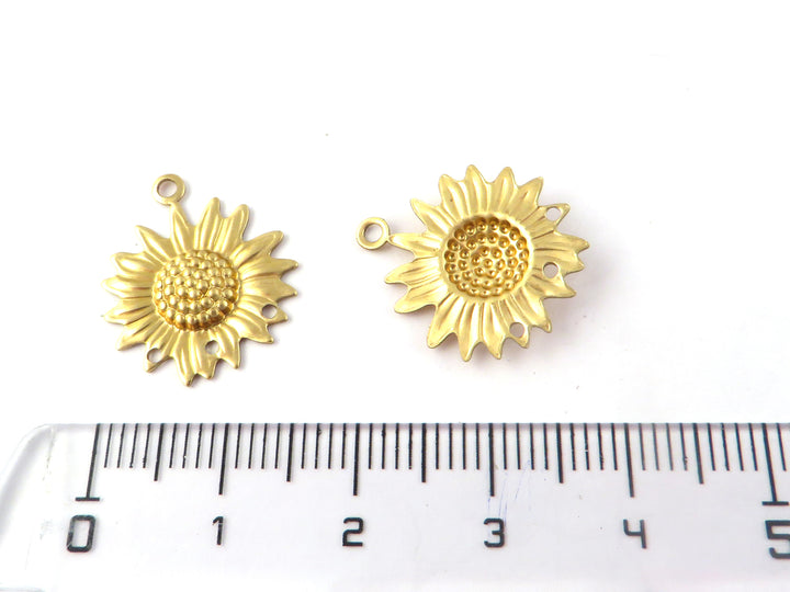4x Connecteur chandelier fleur tournesol 1+3 trous (16mm x 19mm) CH-110