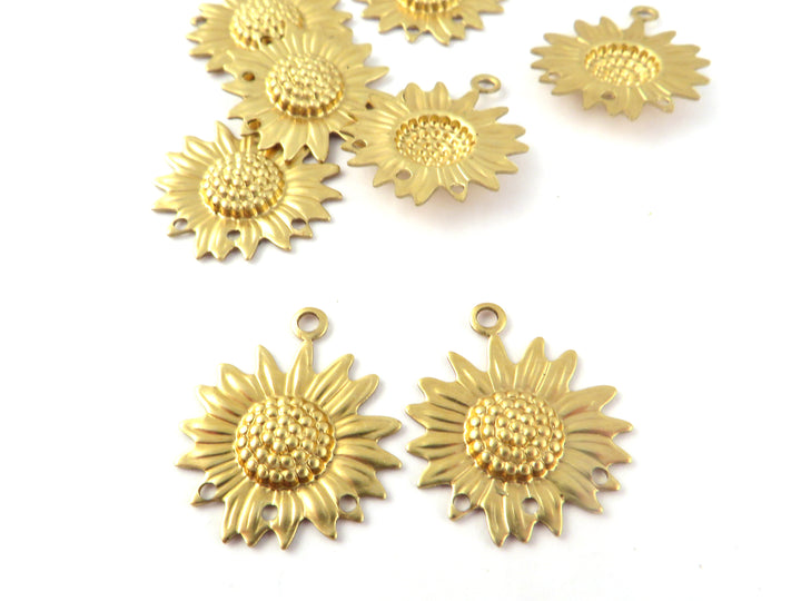 4x Connecteur chandelier fleur tournesol 1+3 trous (16mm x 19mm) CH-110
