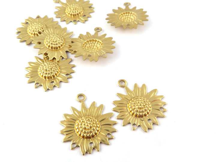 4x Connecteur chandelier fleur tournesol 1+3 trous (16mm x 19mm) CH-110