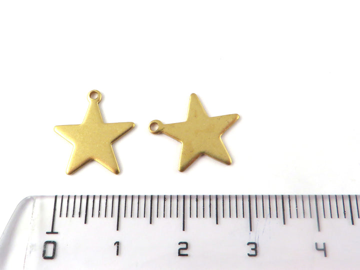 6x Breloque étoile (13mm x 14mm) CH-113