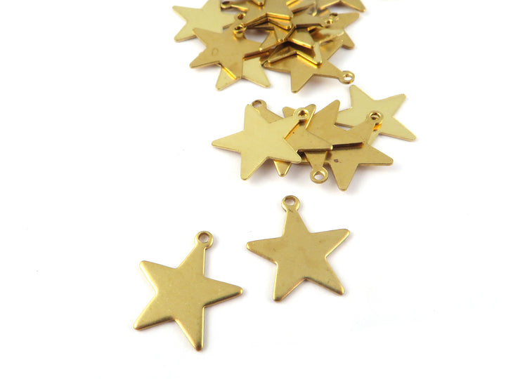6x Breloque étoile (13mm x 14mm) CH-113