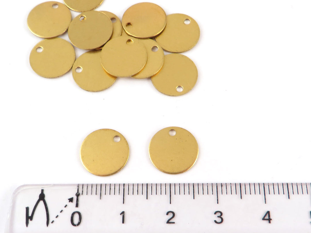 12x Breloque disque (11mm) D-11/1H