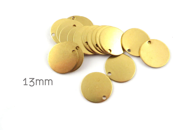12x Breloque disque (13mm) D-13/1H