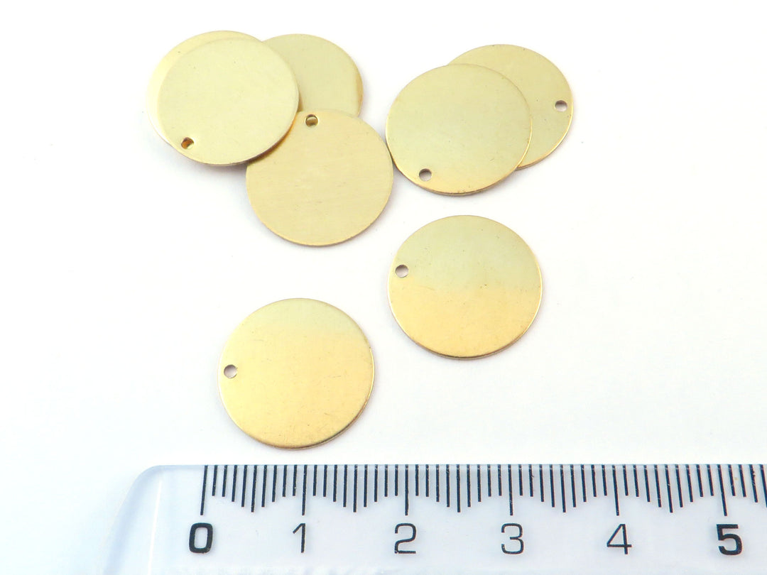 6x Breloque disque (16mm) D-16/1H